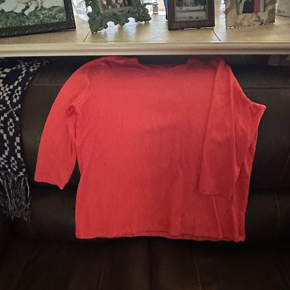 Vibrant Coral Long Sleeve Top